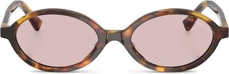 Miu Miu Oval Frame Sunglasses