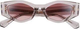 Valentino 51mm Polarized Cat Eye Sunglasses in Grey Grey Rose at Nordstrom Rack