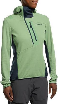 La Sportiva Big Wall Pullover Hoodie - Womens in Aspen Green/night Sky at Nordstrom, Size Medium