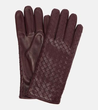 Bottega Veneta Intrecciato leather gloves