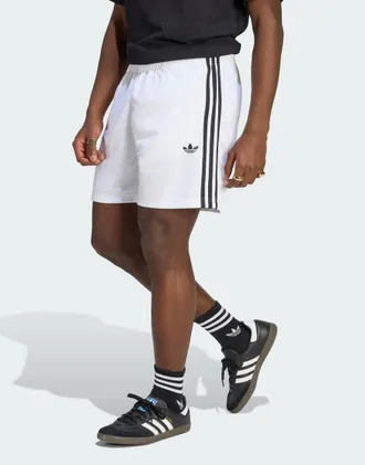 adidas Originals adicolor - Pantaloncini bianchi jacquard-Bianco