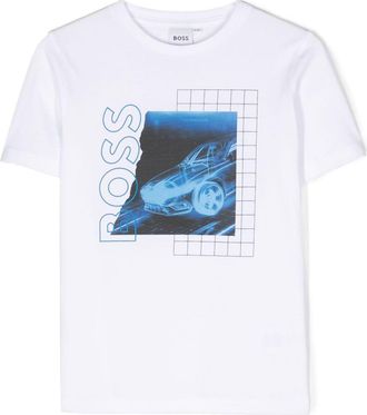 BOSS Kidswear logo-print short-sleeve T-shirt - kids - Cotton - 8 - White