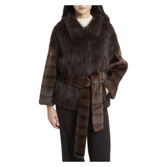 Bully Faux Fur Jacket - female - Bully - Faux Fur & Shearling Jackets - Brown - XS - Jackets