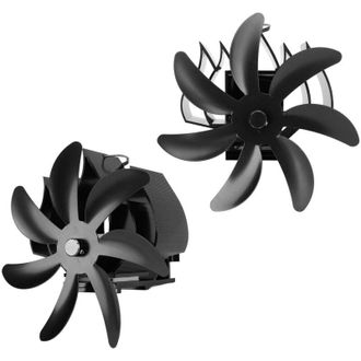 OEM Ventilador De Estufa De Le&ntilde;a De Aleaci&oacute;n De Aluminio De 7 Aspas, De Bajo Ruido, De Montaje En Pared, Alimentado Por Calor Con Argolla De Montaje, Para