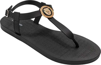 Bebe Lion Charm T-Strap Sandal in Black at Nordstrom Rack, Size 9/10