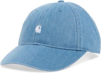 Carhartt Work in Progress Lucas Adjustable Cotton Denim Ball Cap in Blue (Bleached) at Nordstrom