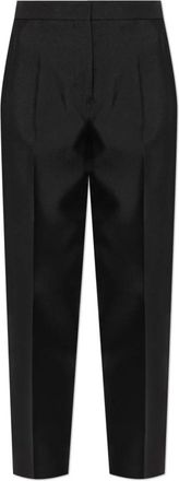 Jil Sander Plooibroek - Dames - Straight fit broeken - Zwart - S - Broeken