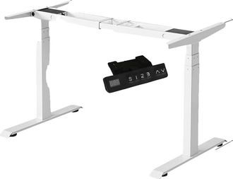 OEM Escritorio Regulable En Altura, Doble Motor, Dise&ntilde;o Ergon&oacute;mico, Color Negro, Tres Secciones