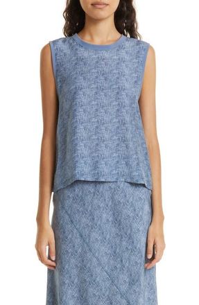 ATM Anthony Thomas Melillo Silk Muscle Tank in Naval Blue at Nordstrom, Size X-Small