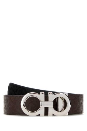 Ferragamo Brown Leather Reversible Belt