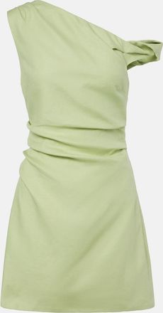 Sir. Asymmetric linen minidress