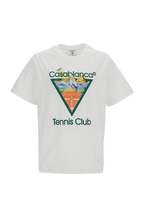 Casablanca White Tennis Club Icon Cotton T-Shirt