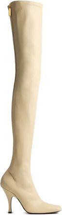 Khaite 100mm Eva boots - women - Calf Leather/Calf Leather/Lambskin - 36 - Neutrals