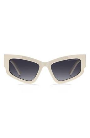 Marc Jacobs 55mm Gradient Cat Eye Sunglasses in Beige Black/Dark Grey Sf at Nordstrom Rack