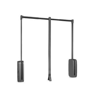 Emuca Emuca - Colgador Abatible Para Armario Sling, Ancho Regulable 830-1150mm, Acero Y Pl&aacute;stico, Titanio