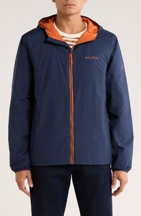 Nautica Transitional Hooded Zip Jacket in Navy Seas at Nordstrom Rack, Size Xx-Large