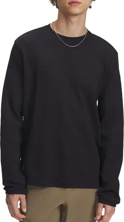 Under Armour Expanse Waffle Crewneck Long Sleeve T-Shirt in Black at Nordstrom, Size Xx-Large