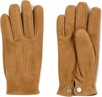 Sandro Guanti con bottone automatico - Marrone