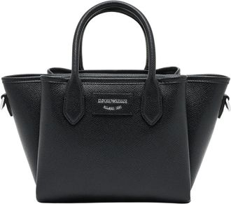 Emporio Armani Kleine Shopper Tas met Palmellato Finish - Dames - Handtassen - Zwart - ONE Size - Tassen