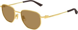 Bottega Veneta BV1301S 007 Mens Sunglasses Gold Size 52