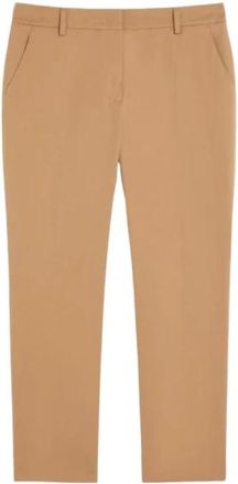 Max Mara Broeken, Dames, Bruin, S, Katoen, Cropped broek