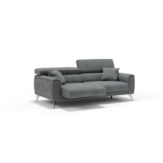 Divani.Store Sof&aacute; con asientos deslizantes impermeable 169 cm gris