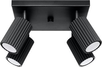 OEM Foco &Aacute;mbar 4 Gu10 Negro Alu Lumilo 15.531.83
