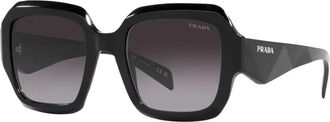 Prada Klassieke kussen vormige zonnebril - Dames - Zonnebrillen - Zwart - 53 MM - Accessoires
