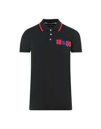 Aquascutum Mens Aquascutum London 1851 Black Polo Shirt - Size: 36