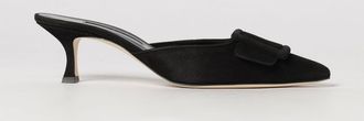 Manolo Blahnik Mules Maysale in raso con fibbia