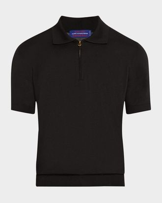 Stefano Ricci Men & apos;s Quarter-Zip Short-Sleeve Polo Sweater
