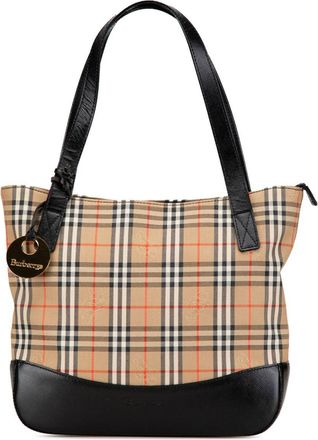 Burberry Borsa tote Haymarket Check in tela 2000-2017 - Marrone