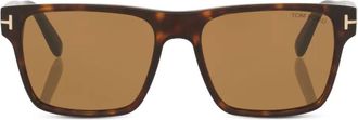 Tom Ford Eyewear Calder metal-detail square-frame sunglasses - men - Acetate - 55 - Green
