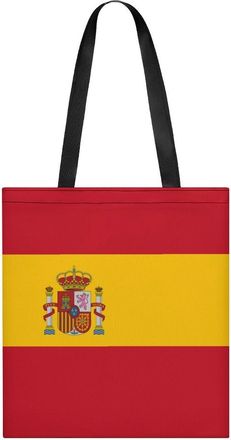 Generic Flag of Spain Womens Tote Casual Shopping Bag Lightweight Shoulder Bags Hobos Handbag for Work Travel Daily 35x40cm