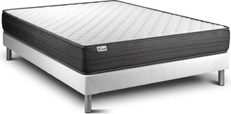 VITALIT Vitalit - Base Tapizada Blanco + Colch&oacute;n Con Espuma Viscoel&aacute;stica 140 X 190