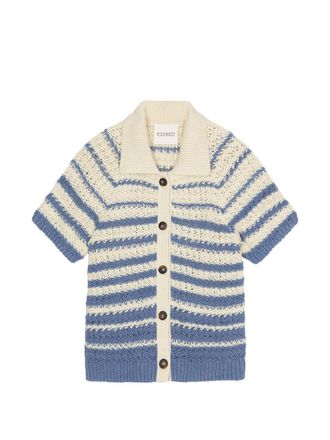 Closed Short Sleeve Polo Cardigan