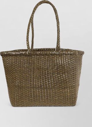 Dragon Diffusion small b weave basket bag top border