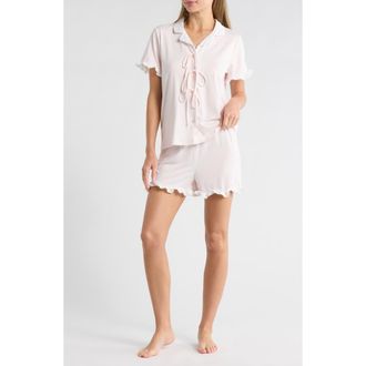 French Connection Ruffle Short Pajamas in Heavenly Pink Multi at Nordstrom Rack, Size X-Large