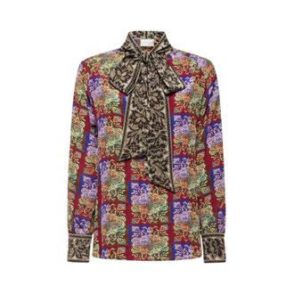Pierre-Louis Mascia Blouses, female, Multicolor, Size: XS Trapezio Longsleeve Shirt
