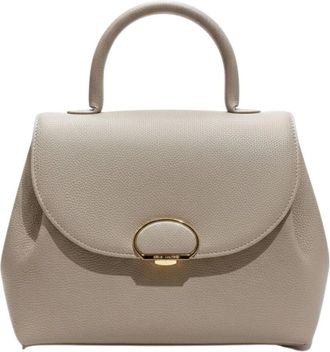 Lancaster Milano Pia Flap Handbag - Dames - Handtassen - Grijs - ONE Size - Leer - Tassen