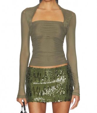 Amanda Uprichard Delilah Top In Olive