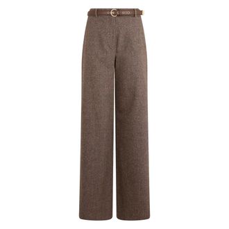 Max Mara Dames, Broeken, Bruin, Maat: L Zijde