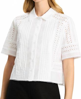 Tyler B&ouml;e Sabrina Pleated Eyelet Shirt In White