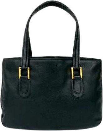 Loewe Pre-owned Handbags, female, Black, Size: ONE SIZE Pre-owned Leather Handbag