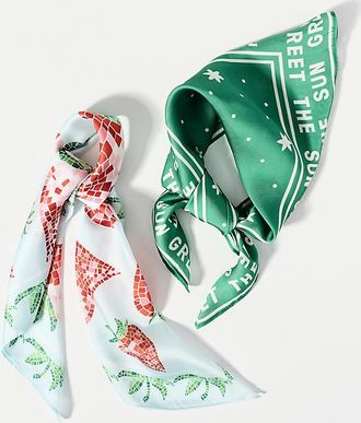 Anthropologie Celandine Printed Hair Scarf