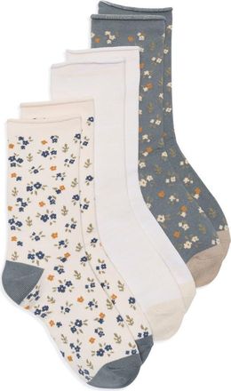 LEMON 3-Pack Crew Socks in Grey/Multi at Nordstrom Rack