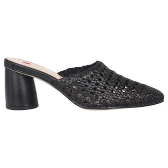 H&ouml;gl Zwarte sandalen met hak voor vrouwen - Dames - Muiltjes - Zwart - 36 EU - Leer - Schoenen