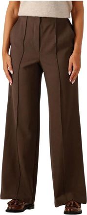 Y.A.S Y.a.s, Broeken, Dames, Bruin, XL, Polyester, Bruine Stijlvolle Winterbroek