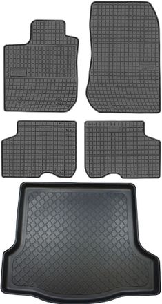 OEM Juego De Alfombrillas De Goma Para Coche Y Alfombrilla Para Maletero Para Dacia Logan Ii Sed&aacute;n (de Marzo De 2013 A 2020)