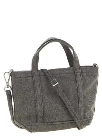 Maison Kitsun&eacute; Profile Fox Canvas Bag - Grey